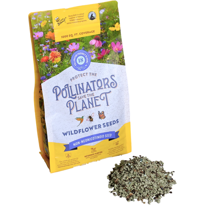 Pollinator Wildflower Seed Mix | 18 Varieties (1000 sq ft)