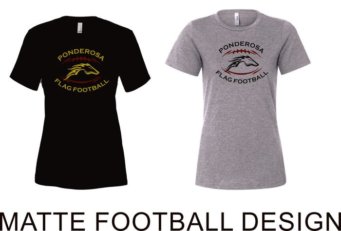 Pondo Flag Football Ladies Bella Canvas Tee- 2 Designs