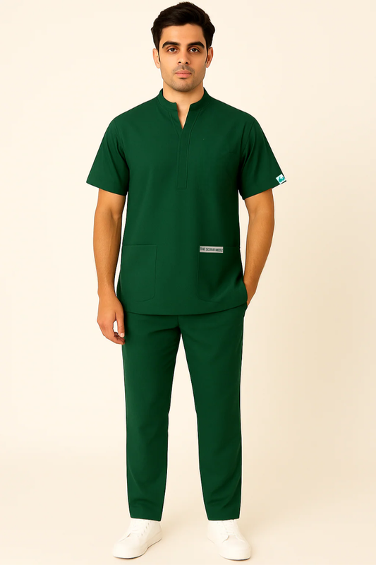 PRESTIGE 4 POCKET MANDARIN (GREEN) MEN SCRUB