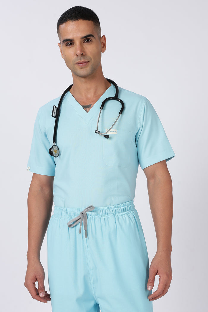 Prime - Men's V-Neck Scrub - 7 Pocket - Eucalyptus