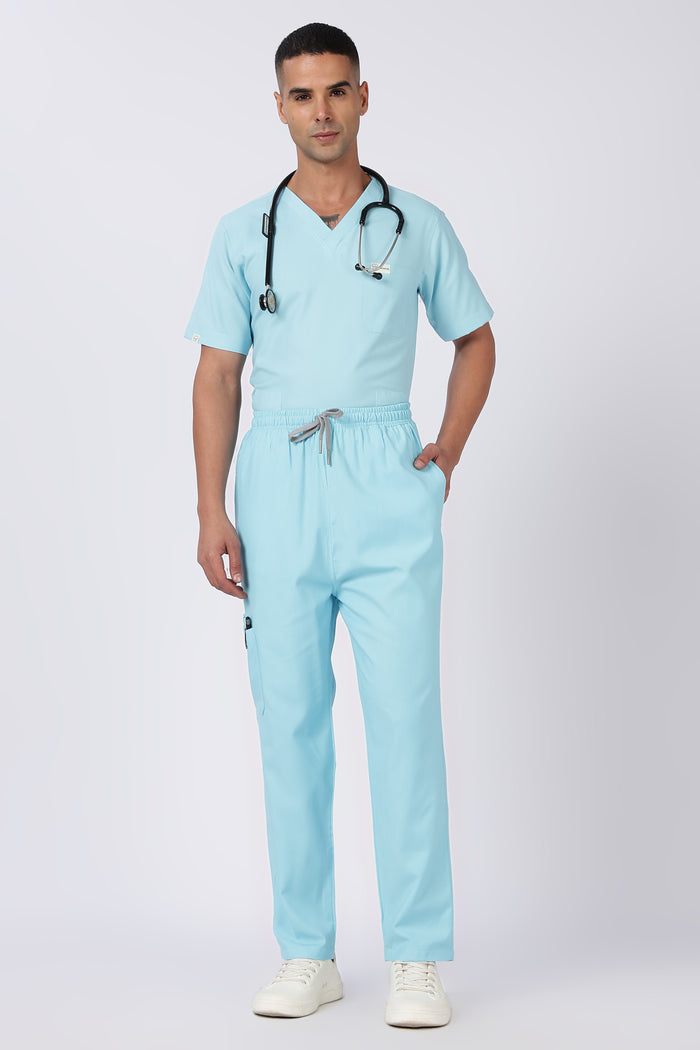 Prime - Men's V-Neck Scrub - 7 Pocket - Eucalyptus