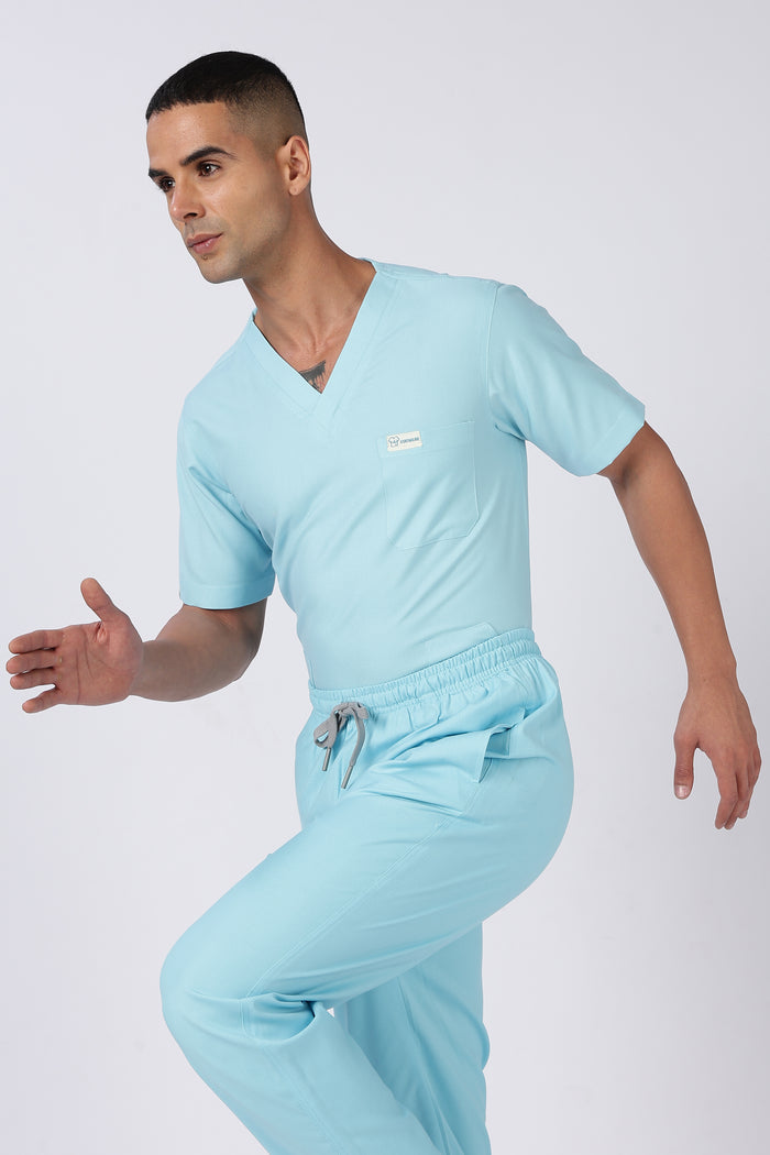 Prime - Men's V-Neck Scrub - 7 Pocket - Eucalyptus