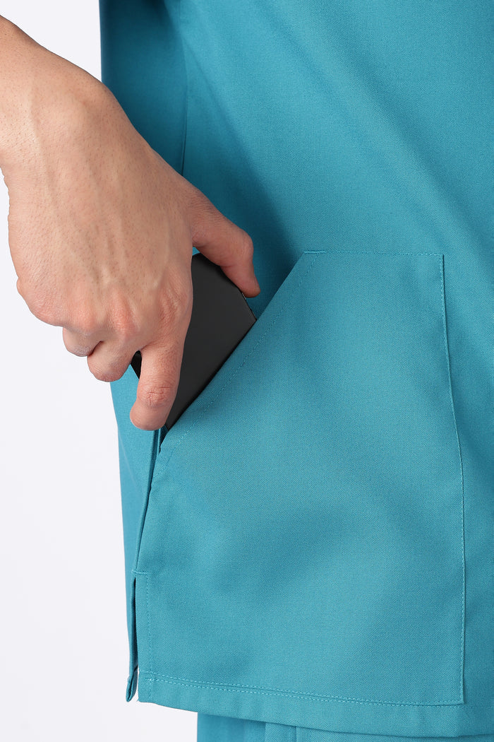 Prime – Men's V-Neck Scrub - 7 Pocket - Aqua