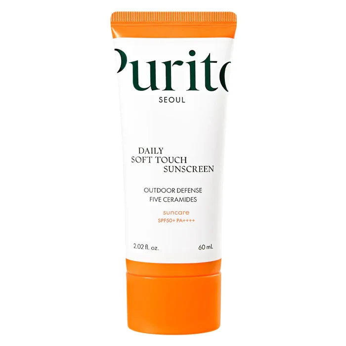 PURITO Daily Soft Touch Sunscreen Outdoor Defense Five Ceramides Suncare Spf50+ PA+++ واقي الشمس من بوريتو