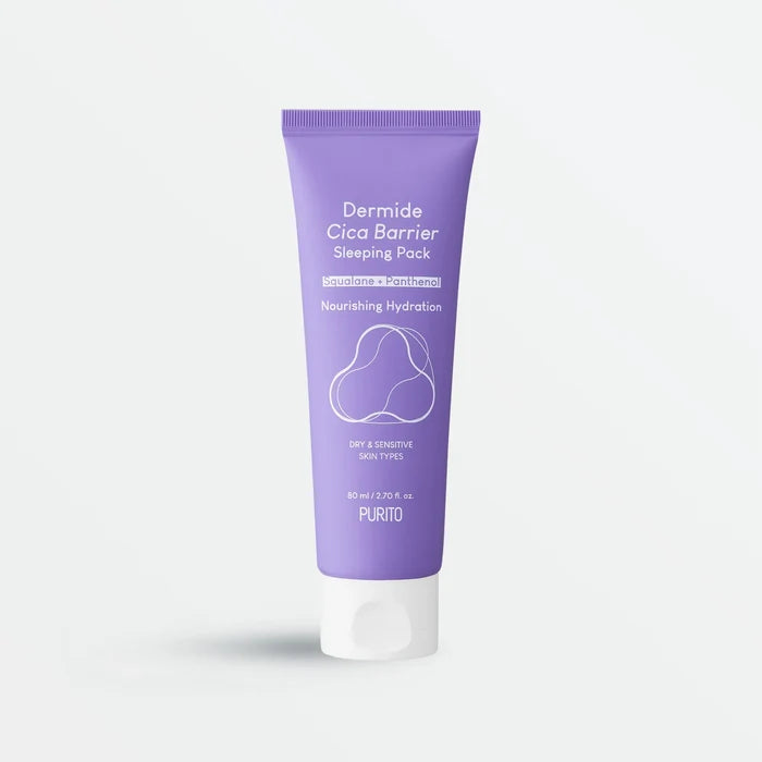 PURITO Dermide Cica Barrier Sleeping Pack Squalene + Panthenol Nourishing & Hydration كريم النوم بالسيكا للبشرة من بيوريتو