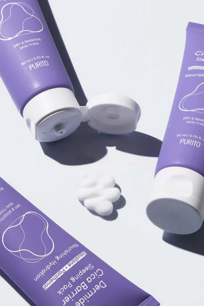 PURITO Dermide Cica Barrier Sleeping Pack Squalene + Panthenol Nourishing & Hydration كريم النوم بالسيكا للبشرة من بيوريتو