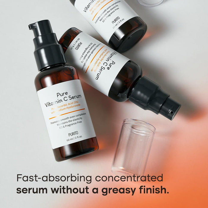 PURITO Pure Vitamin C Serum Pure Ascorbic Acid 5% With Sodium Hyaluronate سيروم الفيتامين سي الاسكوربيك اسد النقي من بيوريتو