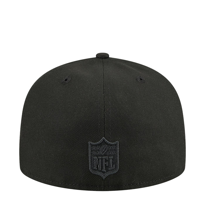 Black baseball cap with shield-style Raiders emblem centered on the front
