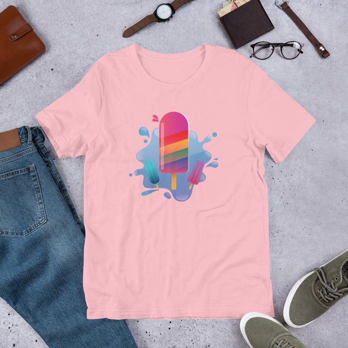 Rainbow Popsicle - Splashed! Unisex T-Shirt - Billyforce Shop