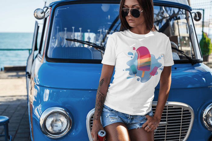 Rainbow Popsicle - Splashed! Unisex T-Shirt - Billyforce Shop