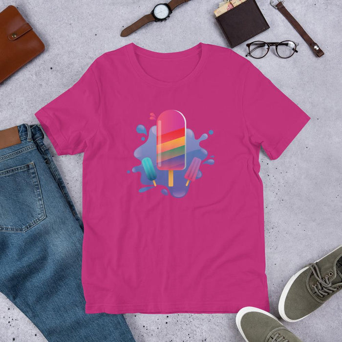 Rainbow Popsicle - Splashed! Unisex T-Shirt - Billyforce Shop