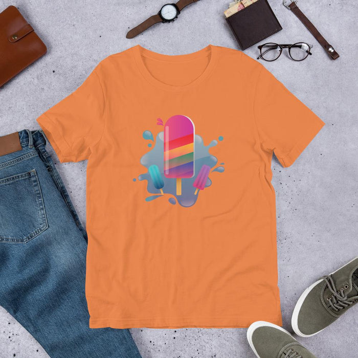 Rainbow Popsicle - Splashed! Unisex T-Shirt - Billyforce Shop