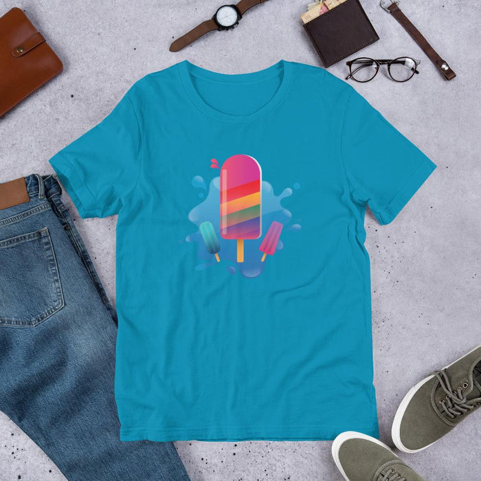 Rainbow Popsicle - Splashed! Unisex T-Shirt - Billyforce Shop