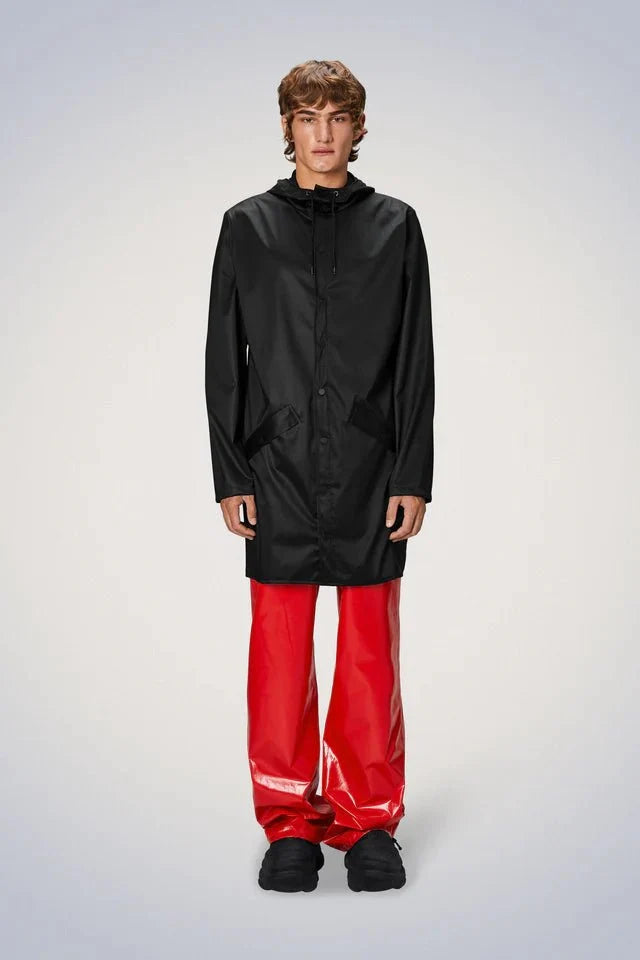 Rains - Long Jacket W3 - Black Grain-Vestes et Manteaux-12020