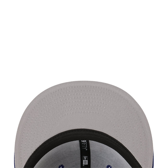 Gray baseball cap with black inner band and back strap