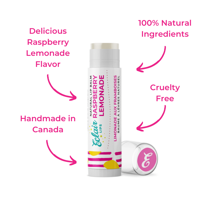 Eclair Lips Raspberry Lemonade Lip Balm - 100% Natural & Cruelty-Free