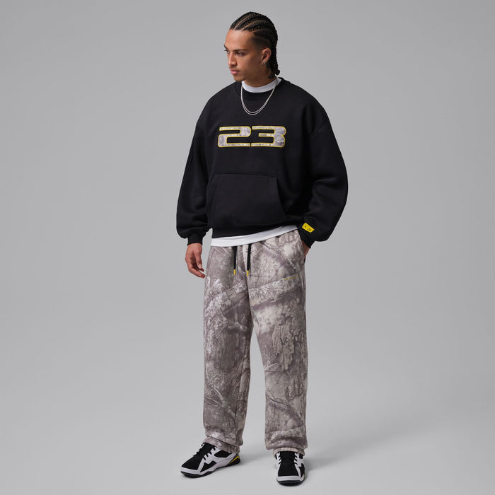 Realtree men's open-hem camo pants, full-length with elastic waistband and drawstring