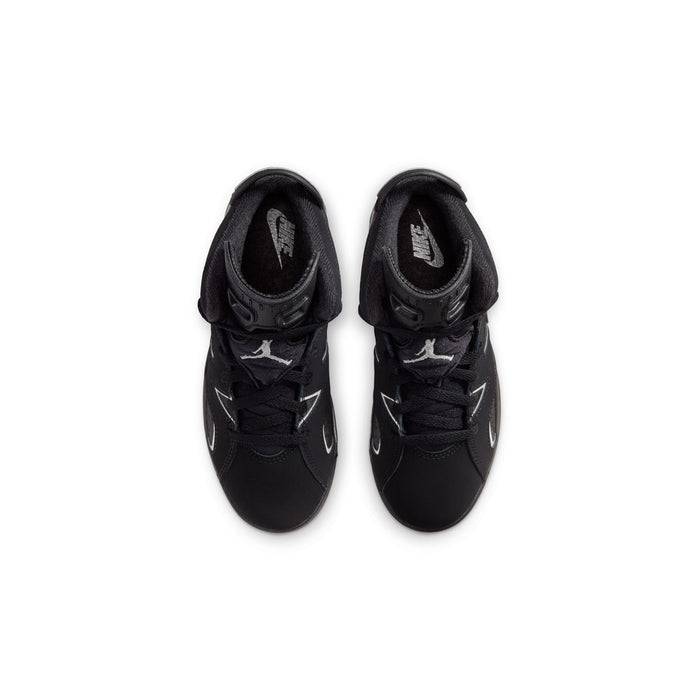 Kids black high-top sneakers, lace-up with textured toe and padded collar