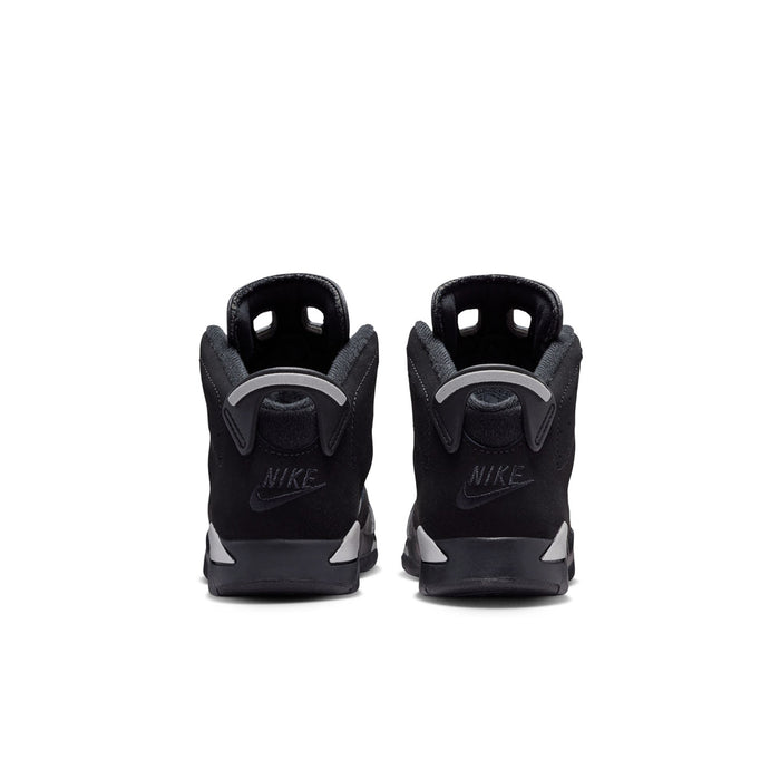Kids black high-top sneakers with heel tab and Nike logo