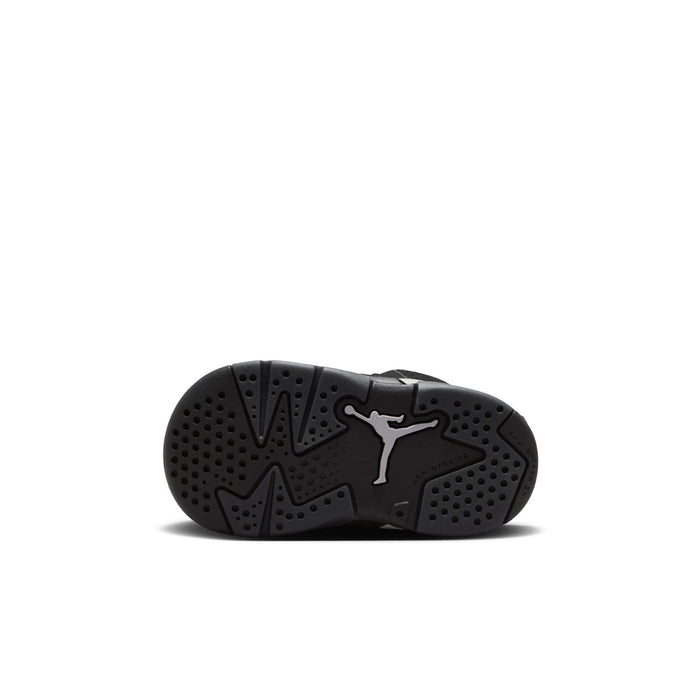 Black toddler sneaker outsole with perforated tread and Jumpman logo