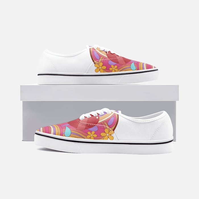 Retro Lollipop - Unisex Canvas Shoes Fashion Low Cut Loafer Sneakers - Billyforce Shop
