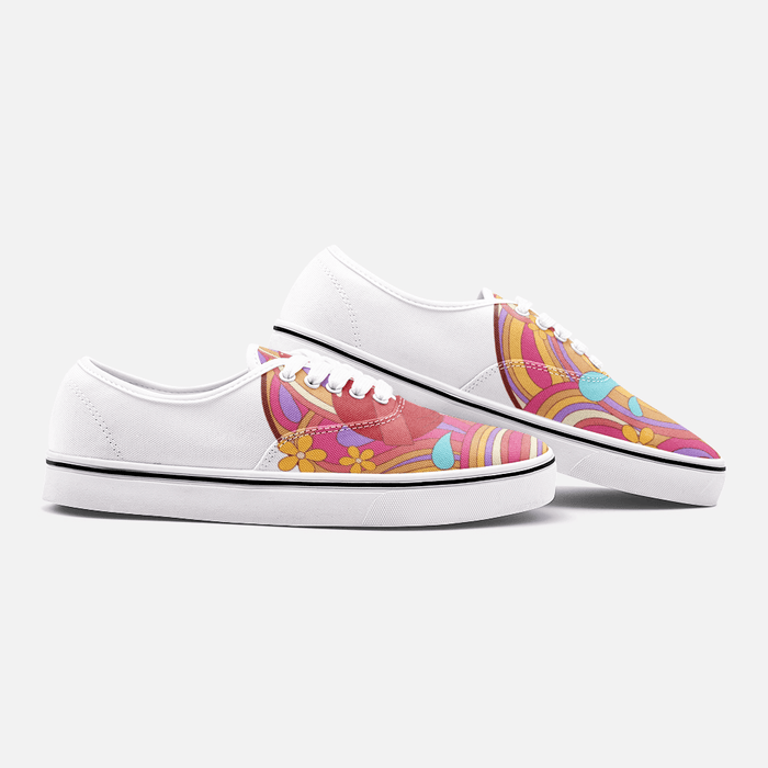 Retro Lollipop - Unisex Canvas Shoes Fashion Low Cut Loafer Sneakers - Billyforce Shop