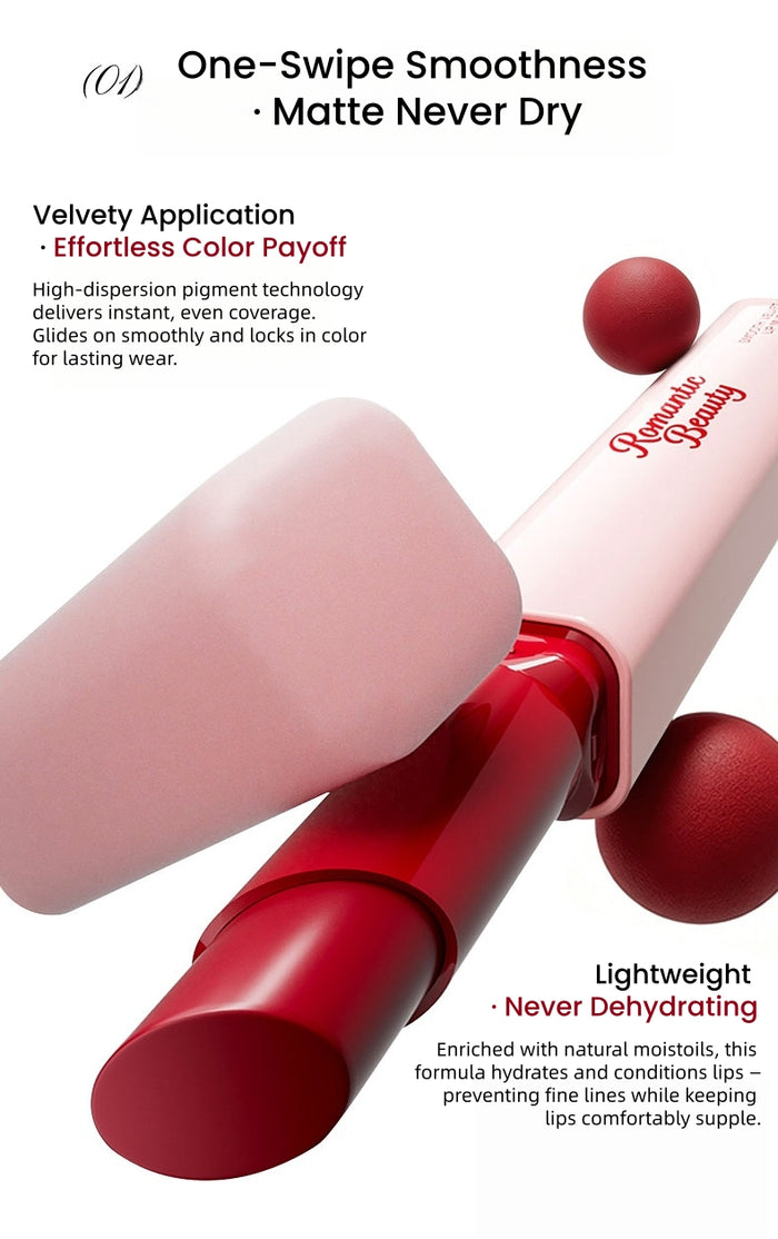 ROMANTIC BEAUTY Moist Velvet Matte Lipstick T5834