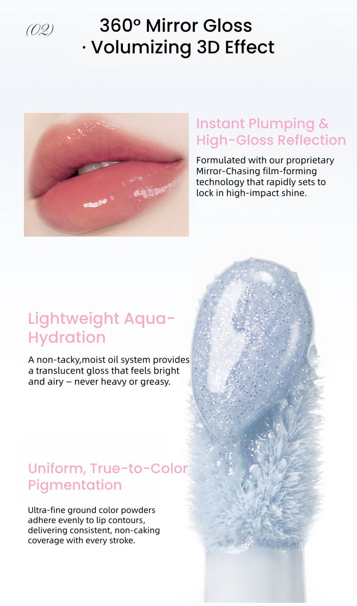 ROMANTIC BEAUTY Polypeptide Chasing Light Glossy Lip Gloss T5833