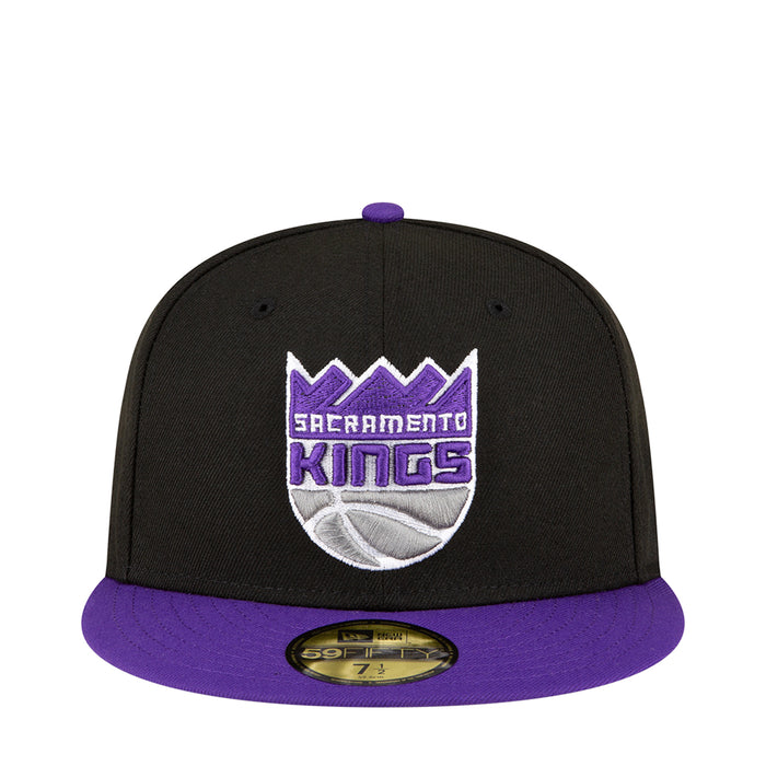 Black and purple two-tone baseball cap with Sacramento Kings logo front