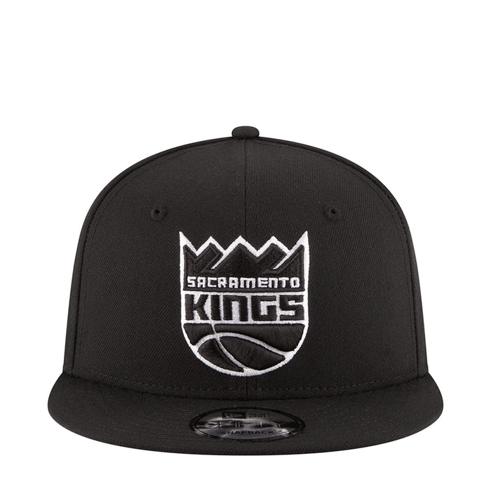 Black baseball cap with Sacramento Kings logo patch on front
