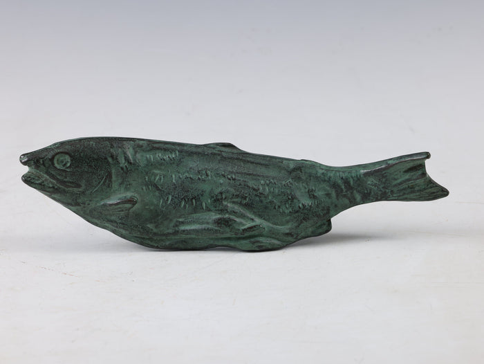 Salmon Bronze Paperweight - Kitamura Seibo, Japanese Showa Art