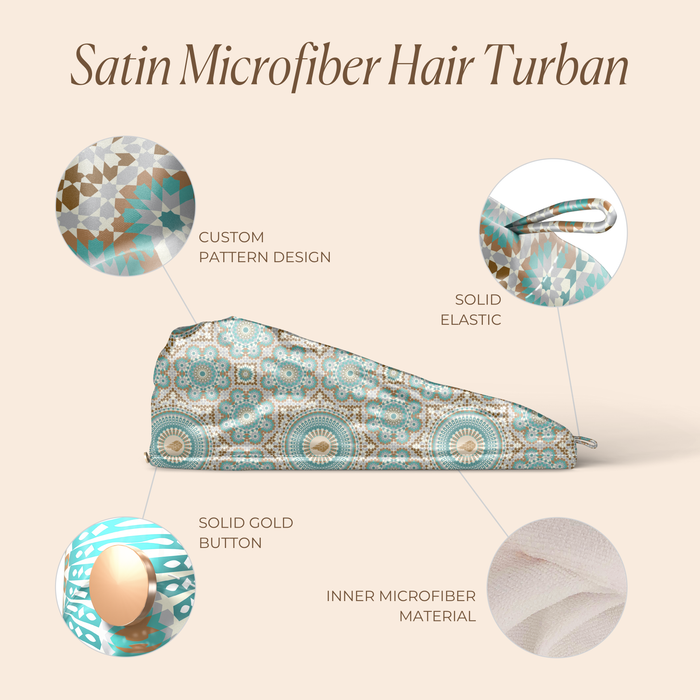 Bounce Curl Satin Microfiber Turban