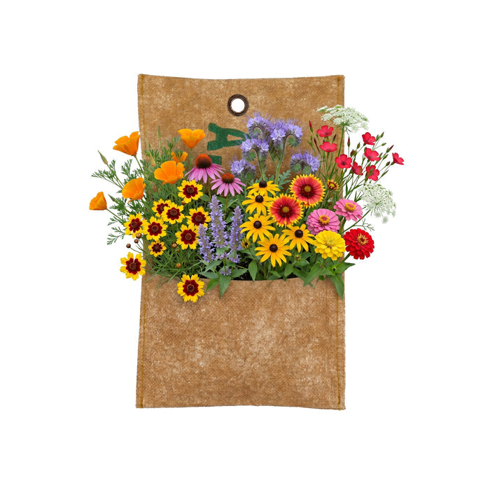 Save the Bees Wildflower Grow Bag Kit | Pollinator-Friendly Hanging Garden