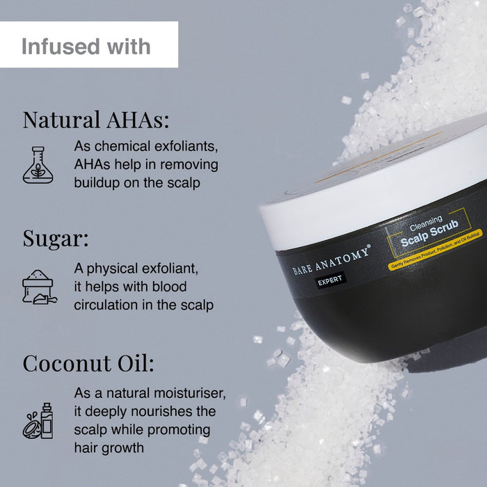 Scalp Exfoliating Scrub (250 gm) and Anti-Dandruff Shampoo (250 ml) for Dandruff, Buildup & Scalp Exfoliation