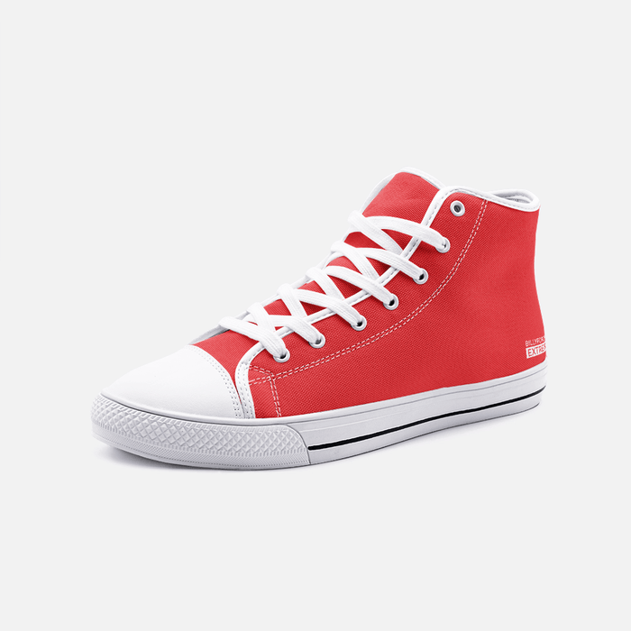 Scarlet Red Unisex High Top Canvas Shoes - Billyforce Shop