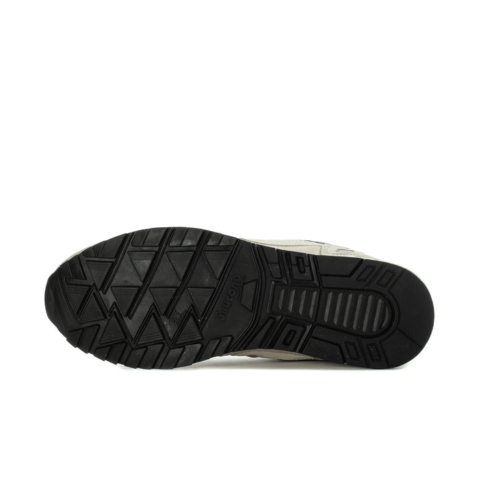 Men's running shoe outsole, black tread with textured grip pattern