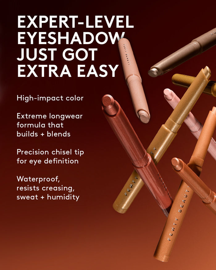 Expert-level eyeshadow just got extra easy. High-impact color, extreme longwear formula that builds + blends. Precision chisel tip for definition. Waterproof, resists creasing, sweat + humidity.
