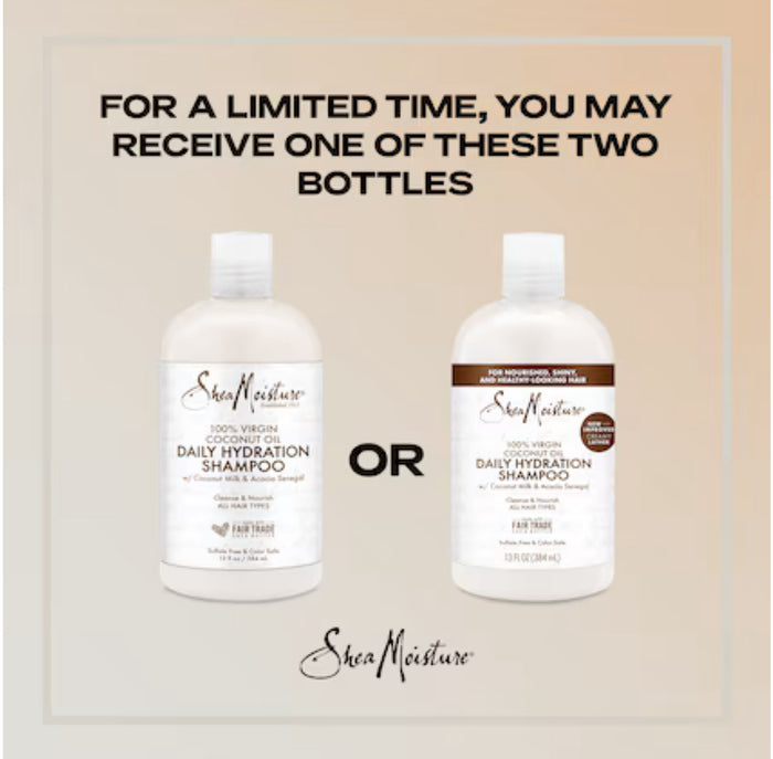 SHEA MOISTURE 100%Virgin Coconut OIL Daily Hydration Shampoo شامبو الشعر بزيت جوز الهند النقي من شيا مويستر