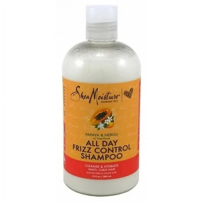 Shea Moisture Papaya and Neroli All Day Frizz Control Shampoo شامبو للتحكم بالشعر الكيرلي