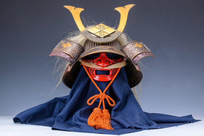 Showa Japanese Samurai Middle Size Helmet  -Takeda Shingen Kabuto- Rare!