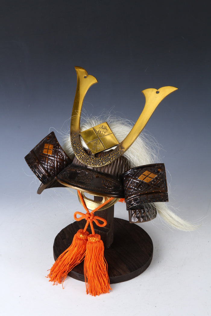 Showa Japanese Samurai Middle Size Helmet  -Takeda Shingen Kabuto- Rare!