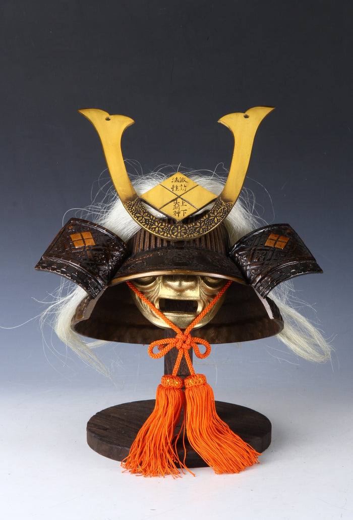 Showa Japanese Samurai Middle Size Helmet  -Takeda Shingen Kabuto- Rare!