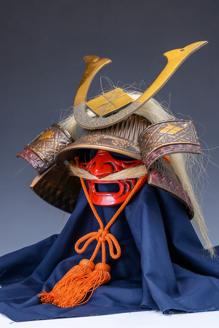 Showa Japanese Samurai Middle Size Helmet  -Takeda Shingen Kabuto- Rare!