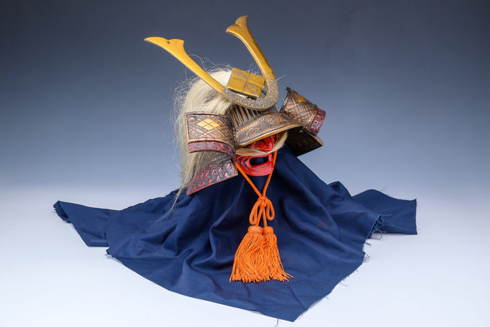 Showa Japanese Samurai Middle Size Helmet  -Takeda Shingen Kabuto- Rare!