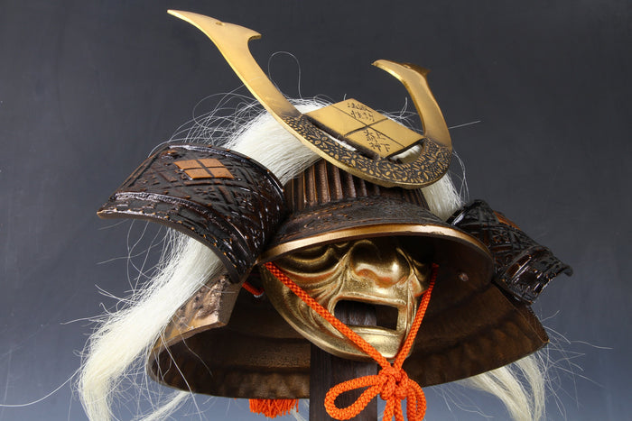 Showa Japanese Samurai Middle Size Helmet  -Takeda Shingen Kabuto- Rare!