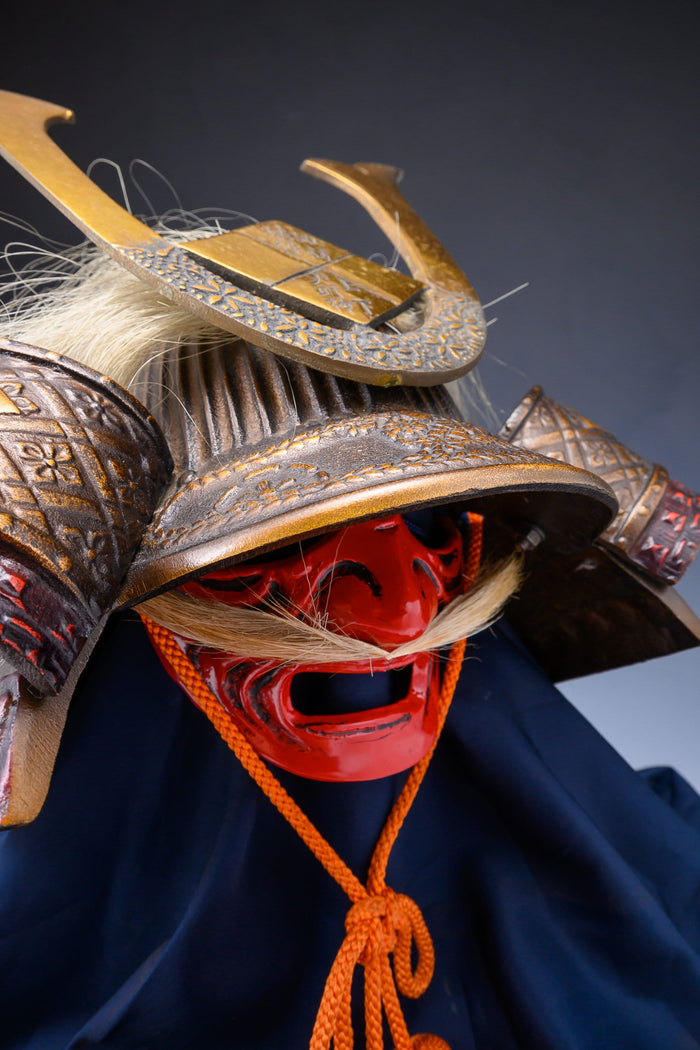 Showa Japanese Samurai Middle Size Helmet  -Takeda Shingen Kabuto- Rare!
