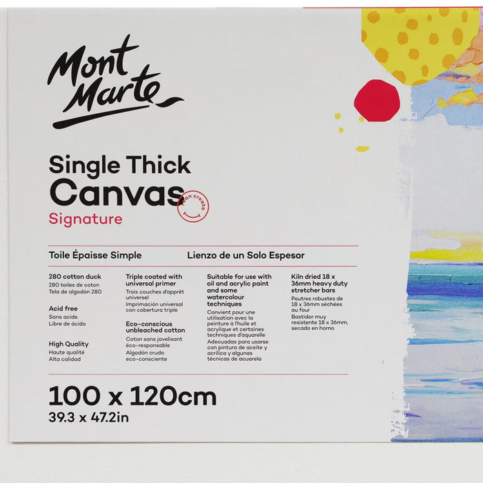 Single Thick Canvas Signature 100 x 120cm (39.3 x 47.2in)
