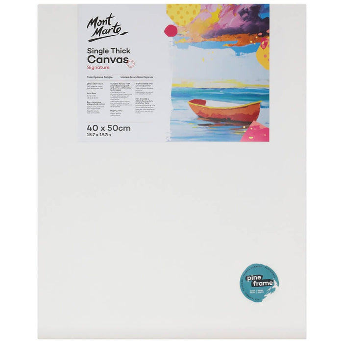 Single Thick Canvas Signature 40 x 50cm (15.7 x 19.7in)
