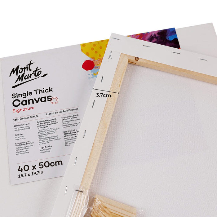 Single Thick Canvas Signature 40 x 50cm (15.7 x 19.7in)