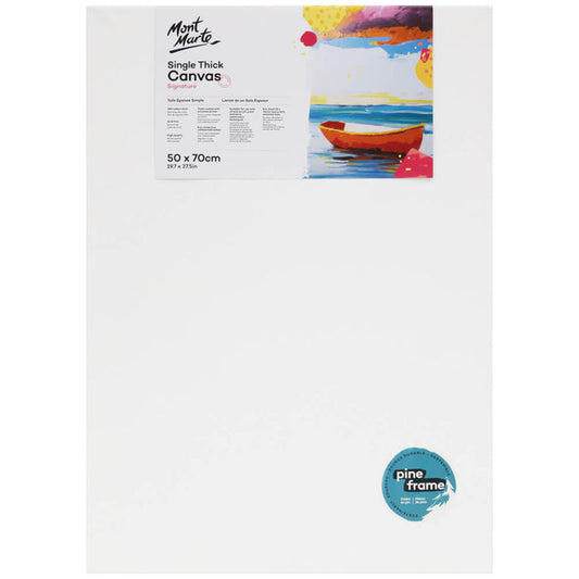 Single Thick Studio Canvas Pine Frame 50 x 70cm (19.7in x 27.6in)
